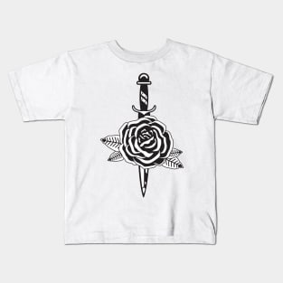 Rosa Dagger (Printed on back) Kids T-Shirt